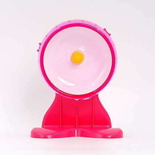 DZL- Rueda de plástico para hámster con Soporte Rueda para cobayas,Rueda Hamster Silent Running Rodillo Ejercicio Juguete de Ruedas for Mascotas pequeñas hámster (SoporteRueda12CM)