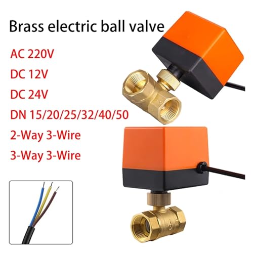 Vanne à eau électrique 24V en laiton robuste DN20 pour circuits exigeants - 3