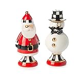MacKenzie-Childs Dolomite Ceramic Checkmate Duo Salt & Pepper Set