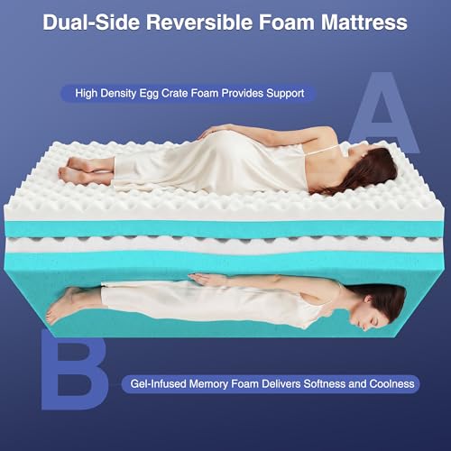 Image of King Mattress Topper, 4.5 Inch Memory Foam Mattress Topper for Back Pain & Pressure Relief - 2.5 inch Cooling Memory Foam Soft and Supportive + 2 inch Pillow Top Mattress Pad Cover, with 8-21 inch Deep Pocket