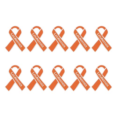 Image of 1 /2 /5 /10 /25 /50pcs Orange Ribbon Awareness Pins for Kidney Cancer, Leukemia, Multiple Sclerosis, Hunger, Gun Violence /Mass Shooting Awareness - Perfect for Support Groups, Gift-Giving, and Fundraisers