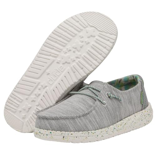 Image of HEYDUDE Girl's Wendy Youth Stretch Multi Colors | Girl's Shoes | Girl's Lace Up Loafers | Comfortable & Light-Weight