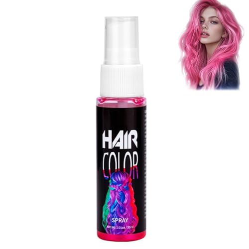 Pink Washable Temporary Hair Color Spray Temporary Vibrant Colored Hair Dye Instant Styling Cosplay Parties & Prom Easy Wash-Out For Halloween Costume Party Makeup