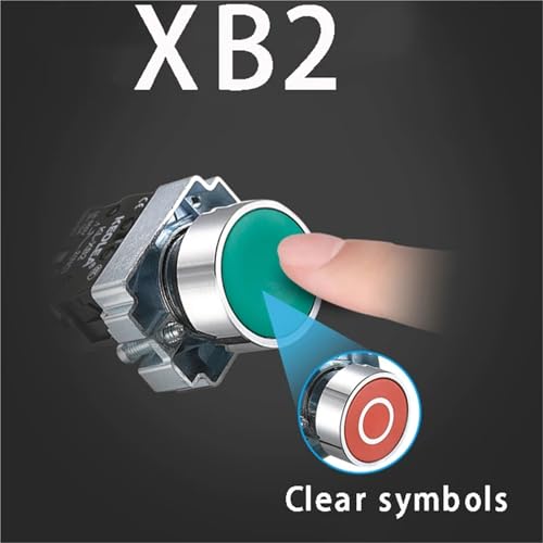 Interruptor pulsador de 22mm XB2-BA61 azul momentáneo con tornillos planos 20 uds 7