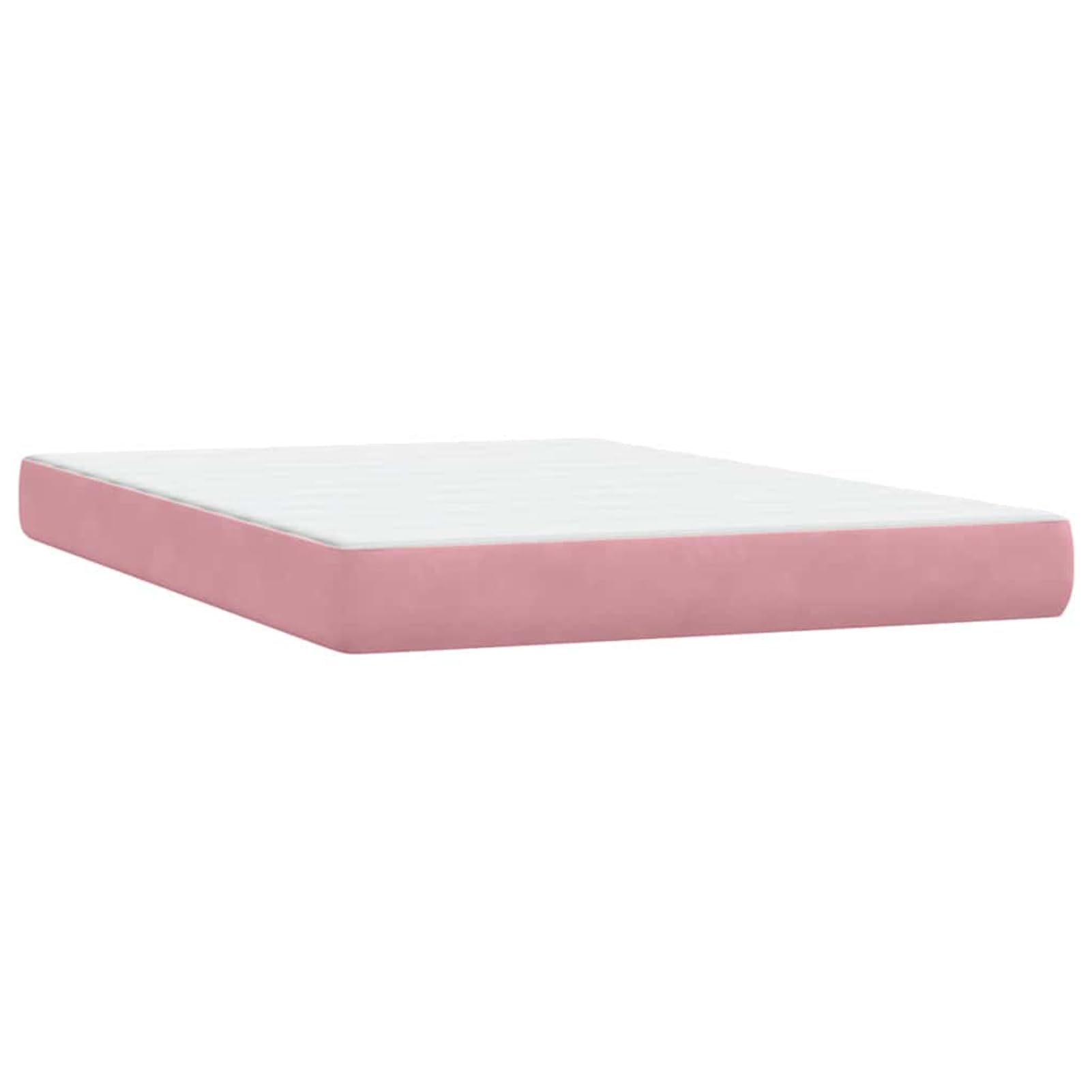 ATOMSTACK MAKER Letto a molle, rosa, 140 x 220 cm, con materasso a molle insacchettate, testiera in velluto regolabile in altezza e coprimaterasso traspirante, moderno letto per camera da letto per un