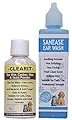 Clearit Ear Mite & Canker Relief Treatment Powder 20g & Sanease Aural Ear Wash/Cleanser 55ml Proven Super Effective Earcare Value Pack PROMOTIONAL PRICE