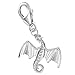 Drache Charm Anhänger 925 Echt Silber 24 x 15mm Damen Herren Drachen Geschenkidee