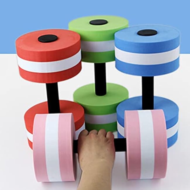 2 EVA Foam Pool Weights Dumbbells, water dumbbells, Water Weights, Weights Dumbbells Set, Aquatic Exercise Dumbbells, Non-Slip Solid Colorfast Water Resistance Dumbbells for Water Exercise