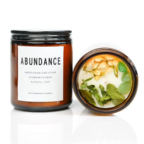 Natural Crystal Candle Abundance Crystal Ritual Spiritual Money Prosperity Candle Spell.(Abundance)