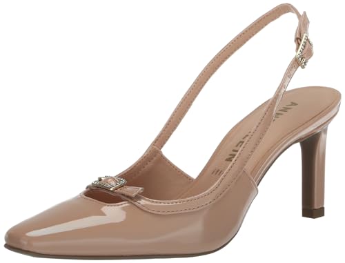 Anne Klein Women's Roxy Slingback Kitten Heel, Natural Patent, 5.5 M by Anne Klein - Used condition - US$22.17
