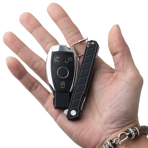 Image of OLITANS G046 Mecha Mini Slim Folding Scalpel with 5pcs #24 and 5pcs #60 G10 Handle with Liner Lock, Utility EDC Pocket Knife with Back Clip(Black)