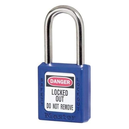 Master Lock 410BLU, No. 410 Blue Zenex Thermoplastic Safety Padlock Pack of 24 pcs