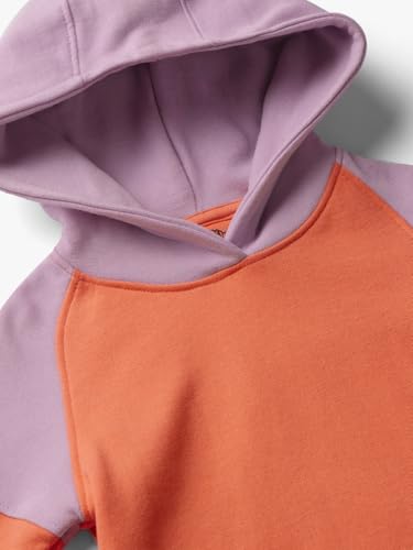Image of The Souled Store Solids: Pink, Purple (Colourblock) Girls Long Sleeves Hooded Neck Regular Fit Cotton Hoodies (2-8 Yrs)