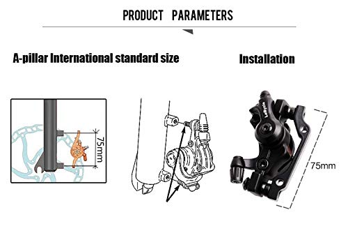 Mountain Bike Disk Brake Set G3/ Hs1 Bicycle Disc Brake Kit Front And Rear 160Mm Caliper Rotor With Bolts And Cable (Hs1 A Disc Brake Set) #TOP5