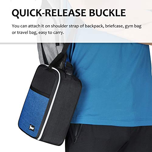 Small Insulated Lunch Bag For Men Women, Splash Proof Mini Portable Reusable Thermal Lunch Box Cooler Tote For Adults, Black & Dark Blue #TOP4