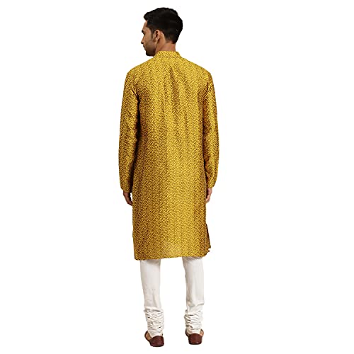 Image of SOJANYA (Since 1958, Men's Silk Blend Grey Kurta Pyjama & Silk Blend Jacket Combo