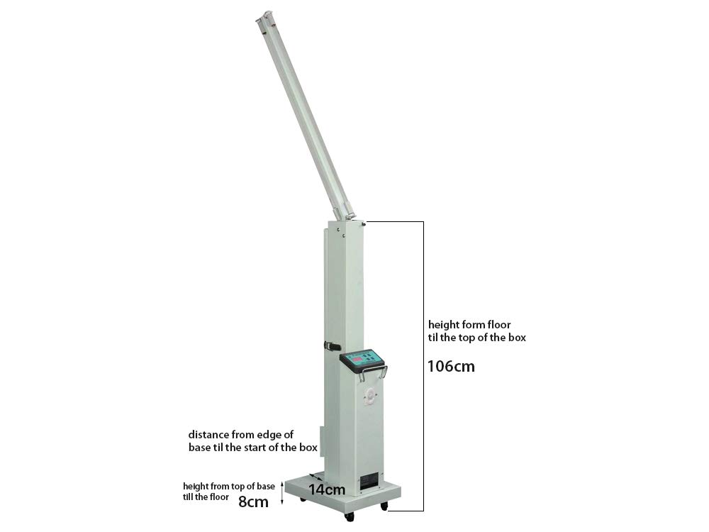 Good Connections UV-C Desinfektionsstation zur effektiven Luft- und Flächendesinfektion - 2 UV-C Röhren (60W) für 30 m² Raumfläche - Sicherheitsabschaltung und Timer