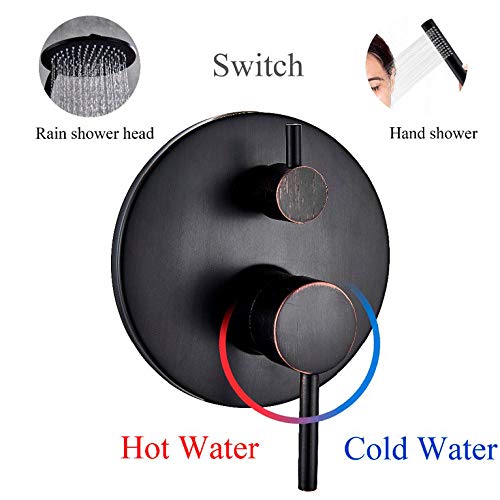 Robinet de douche bronze noir LWX anti-calcaire à commande fluide - 6