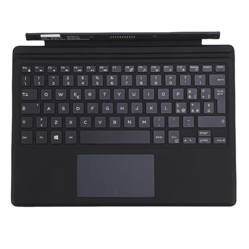 ASHATA Tablet Keyboard for Latitude 5285 5290 2 in 1 K16M, Tablet Keyboard Dock with Touchpad, QWERTY Layout, Quick Response Keys