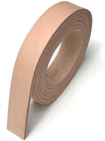 Dangerous Threads Natural Veg Tan 8/9 Ounce Leather Belt Blank Strip, Extra Long 1" x 72"