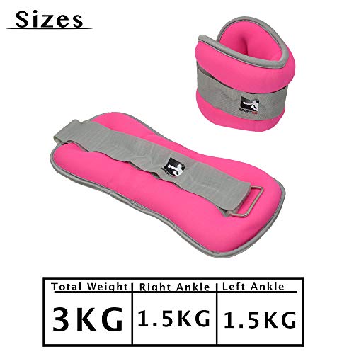 Sporteq - Coppie di pesi per caviglie o polsi, con...