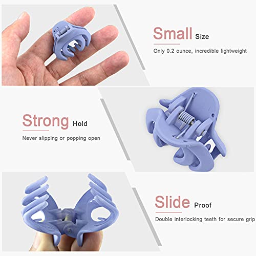 Small Hair Clips For Women Girls Kids, Tiny Hair Claw Clips For Thin/Medium Thick Hair, 1.5 Inch Mini Hair Jaw Clips Matte Octopus Clip Nonslip Spider Clip With Gift Box (Pack Of 10 Colors) #TOP3