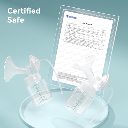 Image of Breast Pump Accessories Kit - 24mm Flange Set Compatible with Spectra S1 /S2 /Motif Luna, Includes Valves, Tubing, Inserts & Backflow Protectors