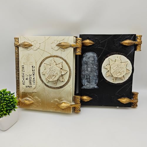 Bestmotoring The Mummy Books and Key Set – Mummy Prop Replica in Resin – Authentic Collectible for Horror Fans and Movie Enthusiasts (Black)