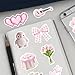 50Pcs Cartoon Aesthetic Pink Stickers for Laptop, Suitcase, Kindle, Scrapbooking, Skateboard, Journal, Water Bottle, Notebooks, Waterproof Vinyl Kawaii Decals