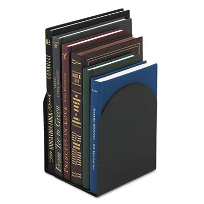 Serre-livres magnétique en métal noir pour étagère de bureau moderne