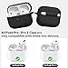 Ljusmicker for AirPods Pro Case Cover with Cleaner Kit,Soft Silicone Protective Cover for Apple AirPod Pro 2nd/1st Generation Case for Women Men,AirPods Pro 2/Pro Case Accessories with Keychain-Black