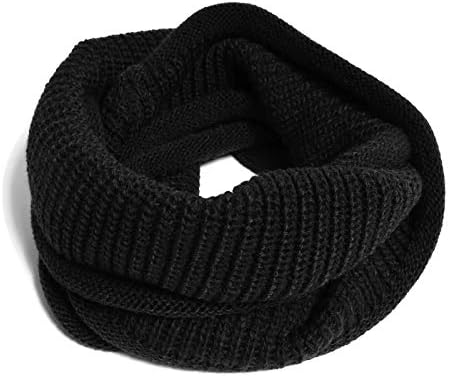 HappyTree Kids Hot Fashion Thick Knitted Winter Warm Infinity Scarf Dark Brown