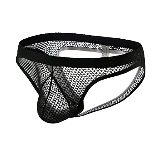 Cueca masculina sexy de cintura baixa com bolsa de bojo tanga pura de uma peça com costura de seda g