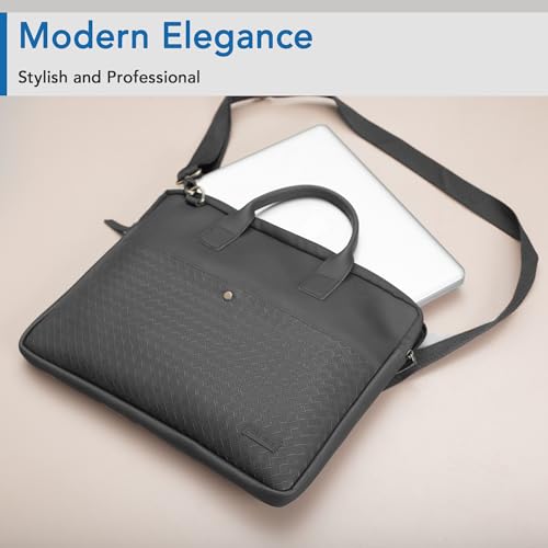 Image of OBLIQUE Rio Pro 15.6 inch Laptop Messenger Bag | Sling Office Bag For Man & Woman | Padded Compartments, Faux Leather, Detachable Shoulder Strap | Ideal for Gift | Office Essentials