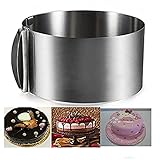 Cake Rings for Baking, Funnel Cake Ring Mold, Adjustable 6-12inch Stainless Steel Round Slicer Cutte