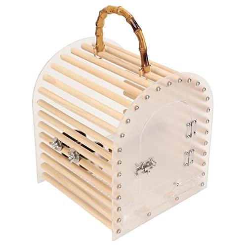 Portable EscapeProof Transparent Acrylic Bird Holder for, Small Birds - Material, Travel Bird Holder for Kids