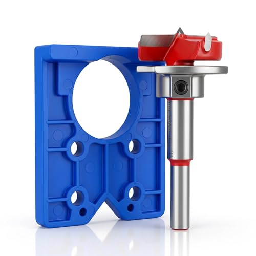 gblckadof 35mm Concealed Hinge Jig Kit with Forstner Drill Bit Red