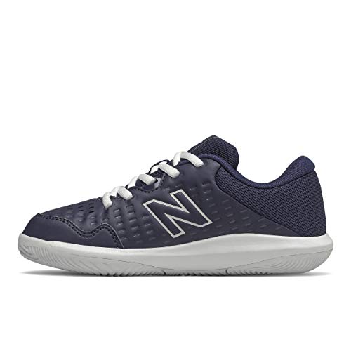 New Balance 696 V4 Tennis Shoe, Navy/White, 6.5 US Unisex Big Kid