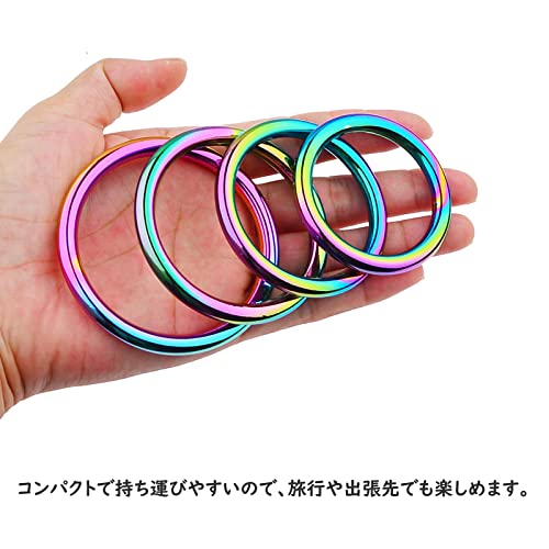 コックリング ペニスリング 男性用 ステンレス おしゃれな虹の色 アクセサリーとしても使えるアダルト用リング アダルトグッズ 45mm - 画像6