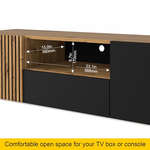 Meuble TV bas Auris au style moderne et minimaliste