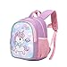IvyH Kinderrucksack für Mädchen Jungen, Kinder Schultasche, Kindergarten oder Vorschule Kleinkind Rucksack mit niedlichem Cartoon Print und reflektierender Beschichtung(Violett/Rosa)