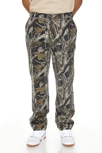 Forever 21 Men's Slim-fit Leaf Print Pants2