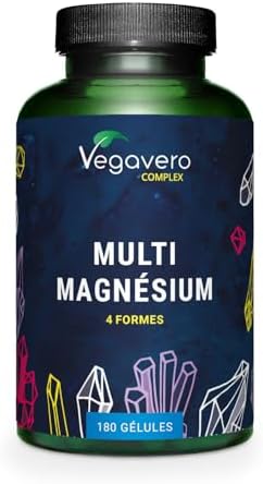 Complexe de Magnesium 375 mg | 180 Gélules | 4 FORMES - Bisglycin...