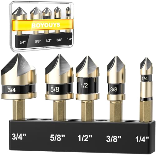 BOYOUYS M2 Cobalt 82-Degree Countersink Set