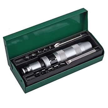Foto di Justech 13pz 1/2" Set di Cacciavite a Percussione Avvitatore ad Impulsi Cacciavite ad Impulsi Kit Giravite a Percussione Impugnatura a Mano Impugnatura per Impieghi Gravosi con Intaglio a Croce