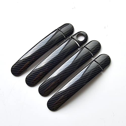 Poignée de porte voiture VW Polo carbone noir 1 trou accessoires