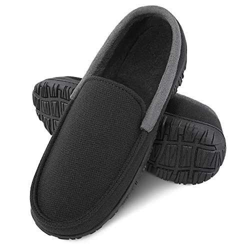 MIXIN Zapatillas de Estar En Casa Hombre Zapatillas de Moccasin Espuma de Memoria Cómodas Cover