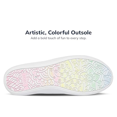 Skechers Women's Bobs B Cute Sneaker – Memory Foam, Flexible Outsole, Lightweight Vegan Shoes, White, 5.5