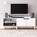 Homfa Mueble TV Salón Mesa para TV con 2 Puertas 2 Compartimientos...