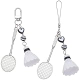 Taille du porte-clés de badminton: L'ensemble de porte-clés de badminton comprend 2 styles 2 pièces, 1 pièce/style longueur environ 5,79 pouces (14,7 cm), pendentif: 1,3 x 0,94 pouces (3,3 x 2,4 cm) et 3,17 x 0,98 x 0,16 pouces (8,05 x 2,5 x 0,4 cm); 4.53 po (11.5 cm) de longueur, pendentif: 1.3 x 0.94 po (3.3 x 2.4 cm) et 3.17 x 0.98 x 0.16 po (8.05 x 2.5 x 0.4 cm), boucle: 1.24 x 0.49 x 0.2 po (3.15 x 1.25 x 0.5 cm)